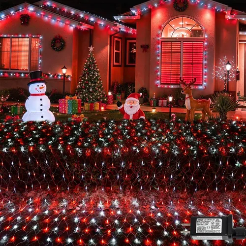 Vista 16 de Paquete de 2 luces LED de red azul de 360