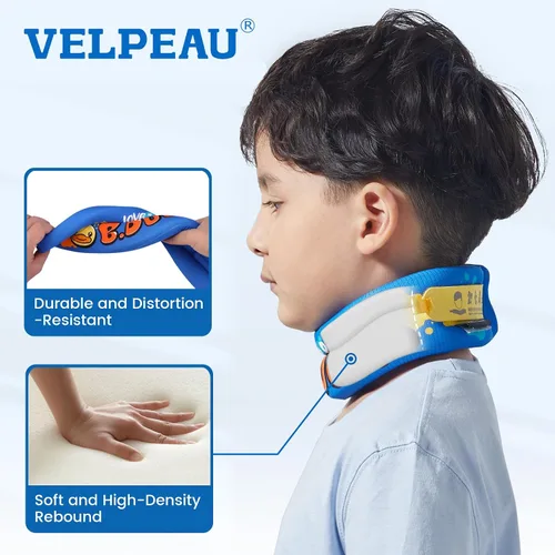 Vista 6 de Velpeau Soporte de cuello suave para corrección de postura, evita la cabeza hacia adelante para niños, adolescentes, niños y niñas, cuello cervical