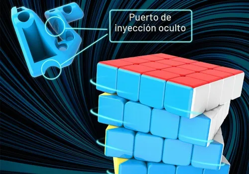 Vista 3 de Moyu Meilong - Cubo de velocidad 4x4, rompecabezas sin calcomanías, cubo mágico 4x4x4