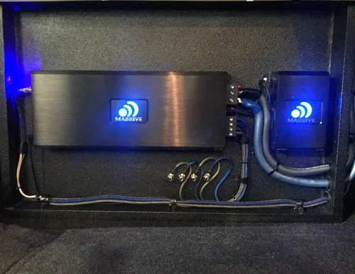 Vista 6 de Massive Audio Amplificador híbrido Nano Edge EX5 de 5 canales 1360W RMS de rango completo