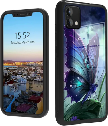 Vista 372 de Funda para Motorola Moto G Stylus 5G 2021 de vidrio templado, funda negra con diseño de mujer negra africana para mujeres y hombres, antiarañazos, a