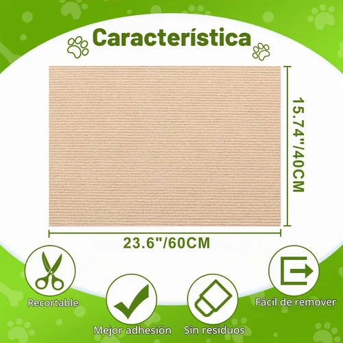 Vista 7 de ENONCI Protector de esquina de pared de sofá de 23.6 x 15.8 pulgadas para gatos de interior, protector de muebles antiarañazos contra arañazos
