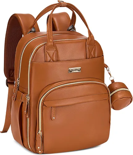 Vista 33 de RUVALINO Mochila para Pañales - Bolsa de Bebé Expandible con hasta 50% Más de Capacidad - Bolsa de Artículos Esenciales para Bebé con Cambiador