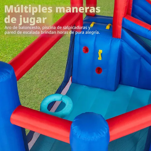 Vista 6 de Sunny & Fun Parque acuático inflable del tobogán acuático de la ronda del tiempo grande Heavy-Duty Oxford Blow-Up Water Park for Kids Backyard