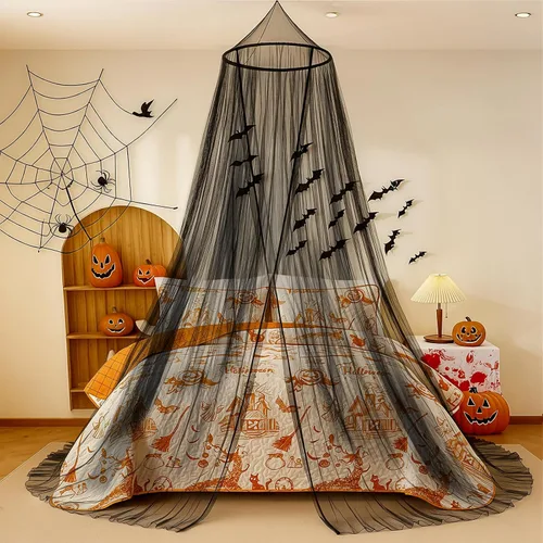 Vista 8 de Dosel de Cama con Luces, Dosel de Cama para Niñas Princesa con Estrellas Luminosas, Cortinas de Cama con Dosel para Camas de Individual a King