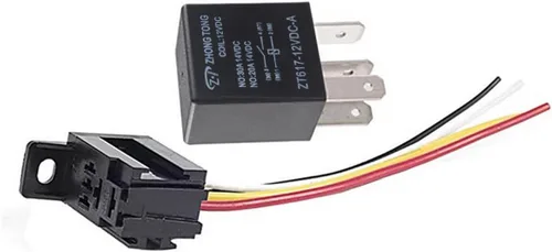 Vista 4 de Cable conector para relé de auto, de E Support, 12 V, 30 A, 40A, 60A, 80A SPST, SPDT 4 pines, 5 unidades 30A 4P SPST