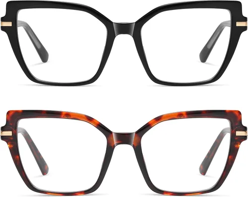 Vista 8 de LKEYE Gafas de lectura cuadradas para mujer, diseño de ojo de gato, bloqueo de luz azul, lk6095