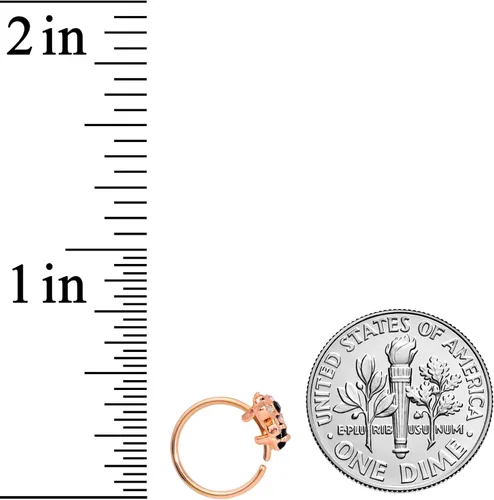 Vista 3 de Body Candy Anillo de nariz de acero PVD para mujer, 20 G, anillo de nariz circular de 516 pulgadas, Acero inoxidable
