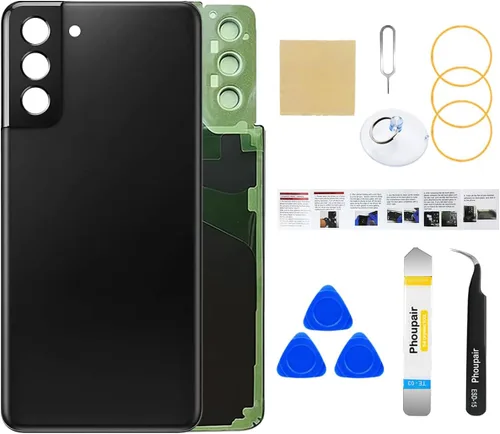 Vista 22 de Reemplazo de cristal trasero para Samsung Galaxy S24 con kit de herramientas de reparación profesional (Amber Yellow)