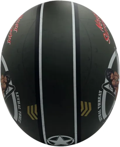 Vista 7 de Casco Vega V8 Retro Open Face Casco DOT y ECE de seguridad con espejo cromado (bloquea las ondas dañinas de rayos UV, UVA y UVC) / forros de gamuza