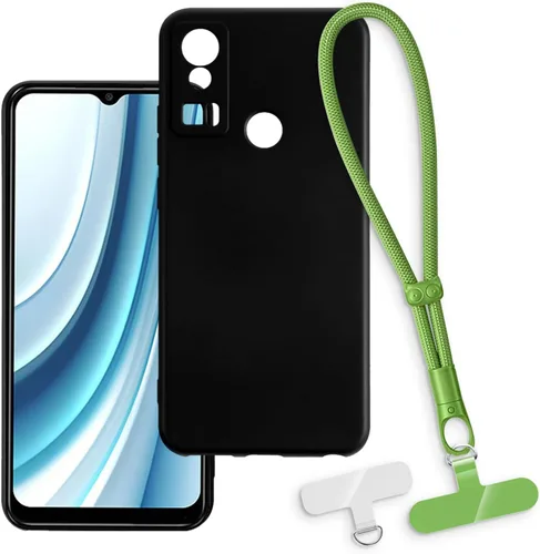 Vista 11 de Estuche y correa de muñeca para Lava Blaze Pro - transparente+negro Funda transparente + correa negra
