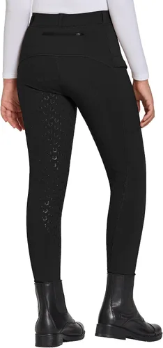 Vista 2 de FitsT4 - Pantalones de equitación con forro polar de invierno para niñas, de silicona, con bolsillos