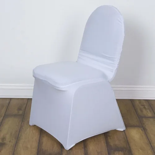 Vista 34 de Efavormart - Funda para silla de banquete de elastano con falda plisada con volantes y banda trasera cruzada, funda elástica negra para bodas y Negro