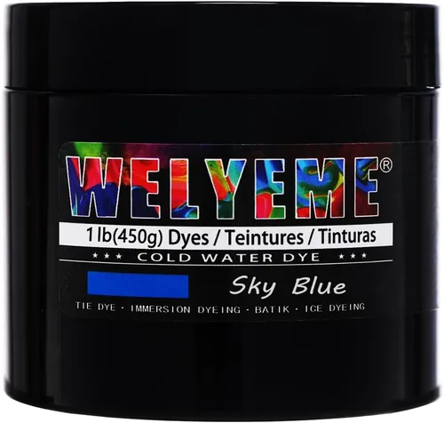 Vista 20 de Polvo de tinte para agua fría, surtido de 8 colores, 7/2-oz. frascos a granel, para teñido anudado, batik, teñido con hielo