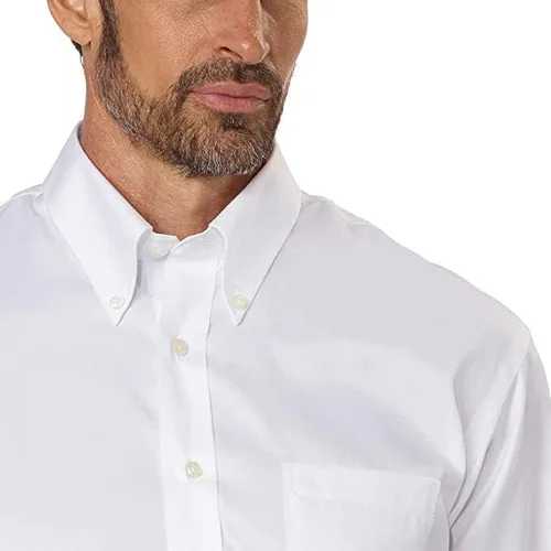 Vista 3 de Kirkland Signature - Camisa de vestir con botones para hombre variedad Moderno Equipada Blanco