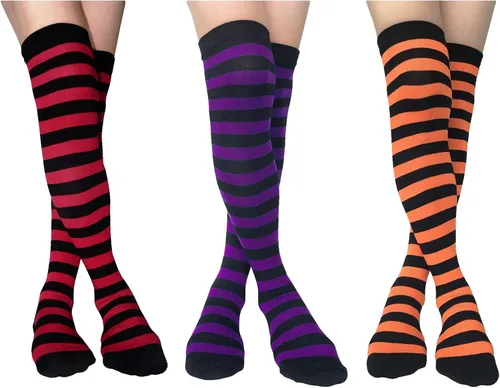Vista 2 de Medias para mujer sobre la rodilla largo tubo muslo alto para Halloween Cosplay traje fiesta accesorio W05