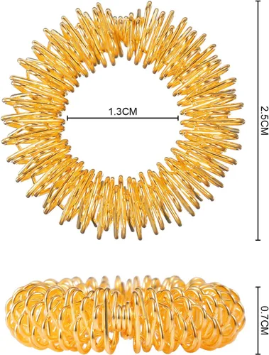 Vista 2 de Blulu Juego de 12 anillos de dedo sensoriales con puntas, anillo de dedo puntiagudo/anillo de acupresión para adolescentes, adultos, reductor