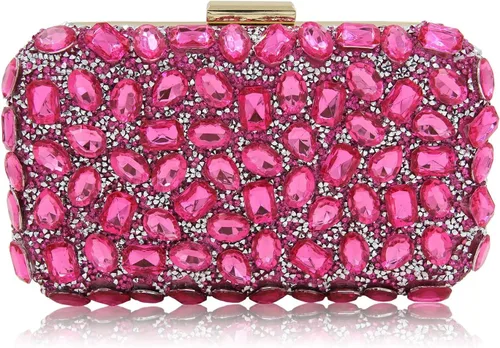 Vista 21 de Milisente Clutch Purses For Women Crystal Clutches Evening Bags Gemstone Clutch Purse For Wedding Formal