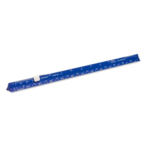 Vista 19 de Alumicolor Regla Métrica de Bolsillo para Arquitecto de Aluminio, 15CM, Negro