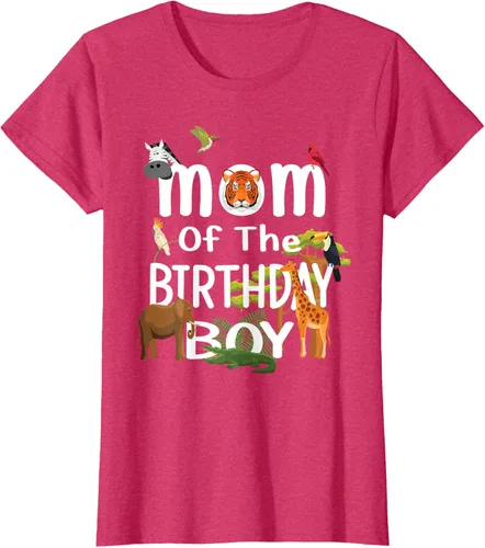 Vista 12 de Camiseta de fiesta de animales con temática de zoológico para niño de cumpleaños, Negro