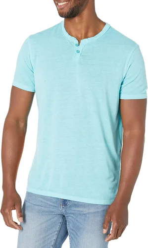 Vista 23 de Lucky Brand Venice Burnout - Camiseta de cuello con muesca y dos botones para hombre