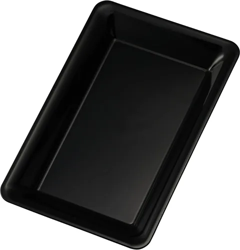 Vista 5 de Plasticpro - Bandejas de plástico para servir, rectangulares, 10 x 14 pulgadas, plato desechable para fiesta, color negro, paquete de 4