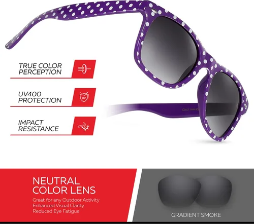 Vista 3 de Retro Rewind Gafas de sol vintage a la moda de lunares para mujer UV400