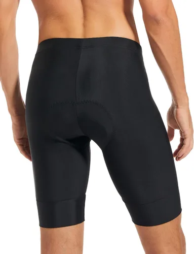 Vista 2 de qualidyne Pantalones cortos de ciclismo para hombre, con acolchado 4D, pantalones cortos de ciclismo para ciclismo en carretera, UPF 50+, bolsillos