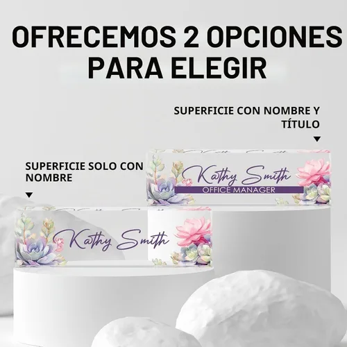 Vista 2 de Placa de nombre personalizada para escritorio, placa de nombre de escritorio personalizada, placa de nombre acrílica, accesorios de escritorio