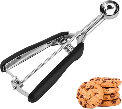 Vista 16 de JUNADAEL J Cuchara de galletas de 4 cucharadas, cucharadas de galletas de 2 onzas para hornear, cuchara para magdalenas para hornear, agarre cómodo
