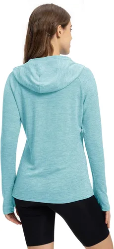 Vista 6 de TBMPOY - Camiseta de manga larga y capucha con protección solar FPU 50 + para mujer, para pesca, senderismo, salidas al aire libre, camiseta ligera