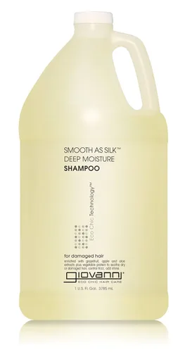 Vista 12 de Giovanni Smooth As Silk™ Champú de humedad profunda- 2 fl oz Apple + Aloe Extracts, Calms Frizz, Wash & Go, Lauryl & Laureth Sulfate Free