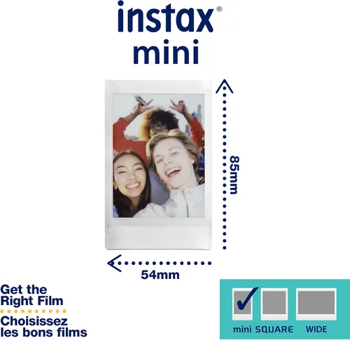 Vista 6 de FUJIFILM Instax Mini Película Instantánea Paquete Doble (Blanco), 20 Fotos