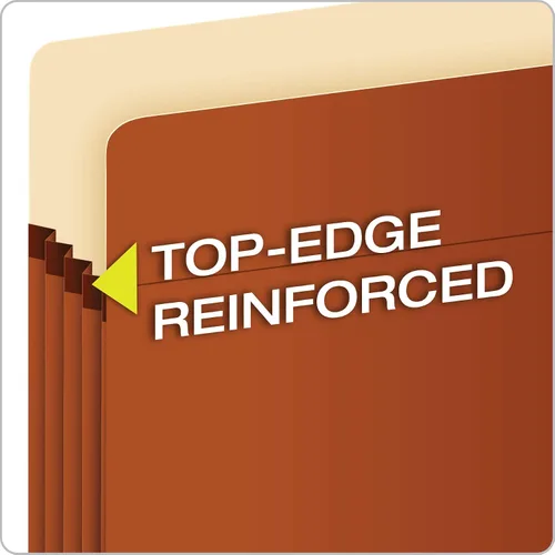 Vista 4 de Pendaflex Bolsillos expandibles para archivos, tamaño carta, cuerda roja y cuerda roja, reforzados con material DuPontTM Tyvek® (1524E-OX + 1534G-OX)