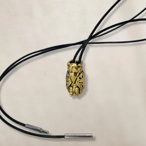 Vista 7 de My Totem Tribe Collar de cuentas tribales de animales espirituales nativos americanos, colgante único de oro inspirador simbólico