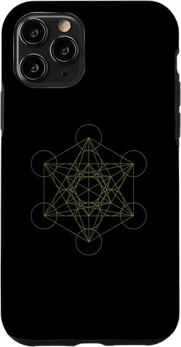 Vista 10 de Funda de yoga espiritual oculta para iPhone 15 Geometría Sagrada Metatron