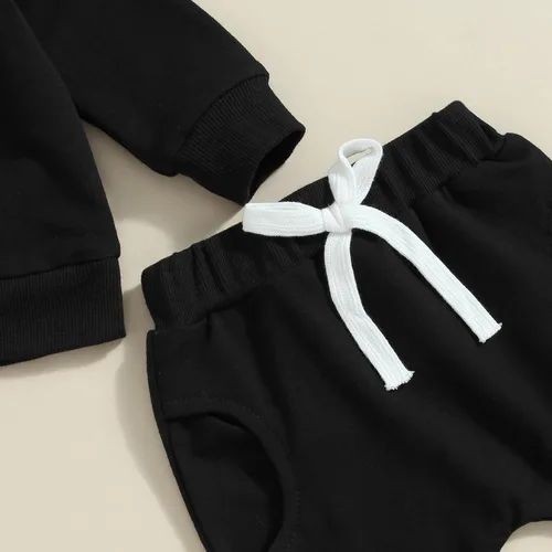 Vista 5 de Hnyenmcko Conjunto de sudadera de manga larga con cuello redondo y pantalones casuales para bebé niña