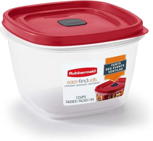 Vista 10 de Rubbermaid EasyFindLids Contenedores de almacenamiento de alimentos en Azul Insignia de Edición Especial, 42 piezas