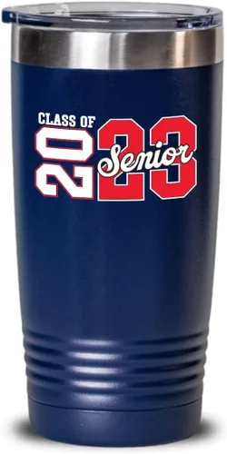 Vista 8 de Class Of 2023 - Taza para personas mayores de 2023, regalos para hijo o hija de secundaria, para niñas y niños, para él y ella, de acero inoxidable