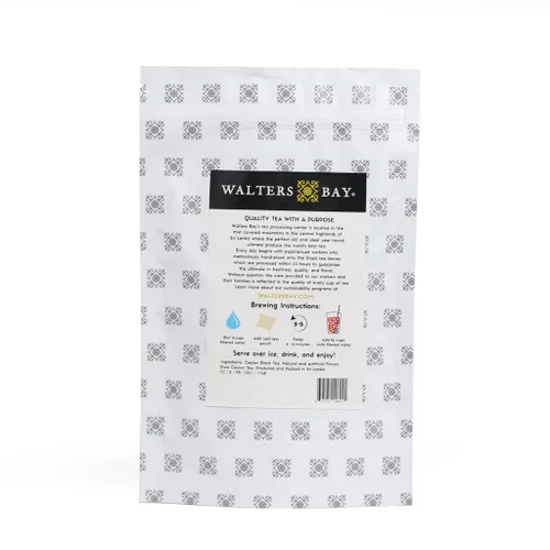 Vista 2 de Walters Bay Té helado de melocotón, 18 unidades, cada bolsa hace 1 galón, tamaño familiar, sabor a melocotón del sur, 100% desplumado a mano, té