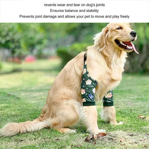 Vista 4 de Traje de recuperación de piernas delanteras para perro, coderas protectoras suaves para cachorros, mangas de recuperación para perros después