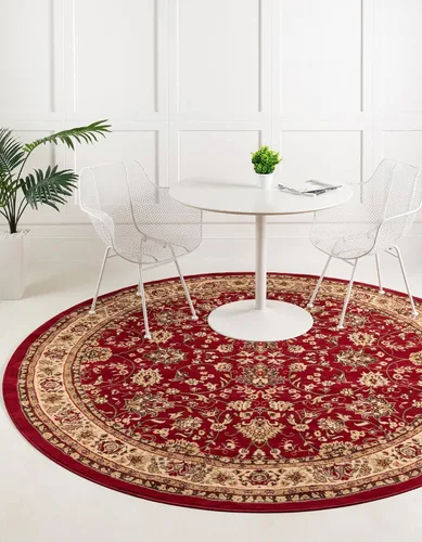 Vista 22 de Unique Loom Sialk Hill Collection - Alfombra de área Washington (6' 1" x 9' Rectángulo Burdeos/Crema)