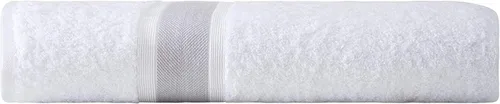 Vista 5 de Toallas de baño extra grandes de gran tamaño, 100% algodón, toallas turcas para hotel, spa, piscina (blanco)