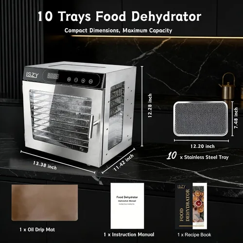 Vista 8 de Máquina deshidratadora de alimentos, deshidratador de bandejas de acero