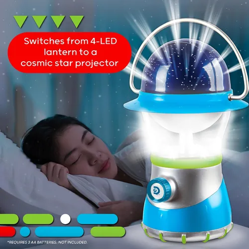 Vista 3 de Discovery™ Linterna LED Starlight [Exclusiva de Amazon] Linterna Colgante 2 en 1 y Proyector de Constelación de Estrellas con Guía, Fácil de Usar