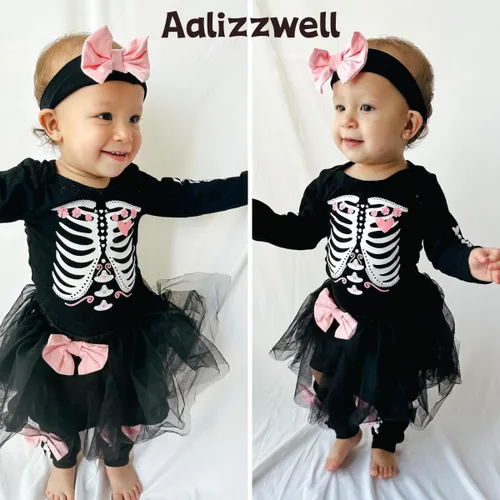 Vista 3 de Aalizzwell Falda para bebé recién nacida, traje de Halloween