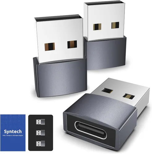 Vista 12 de Syntech - Adaptador USB C hembra a USB macho, paquete de 3 unidades, convertidor de tipo C a USB A, compatible con iPhone 17/16/15/14/13 Pro Max
