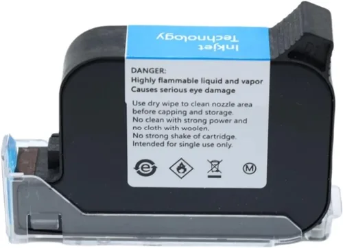 Vista 2 de 2588+M 42ML Black Red Blue Green Ink Cartridge Quick-Drying 12.7mm Print Height Universal for Handheld Inkjet Printer(Black)