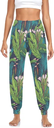 Vista 2 de Poeticcity Pantalones delgados para mujer, pantalones de harén, pantalones de yoga, pantalones de baile (S-2XL)
