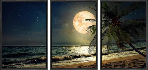 Vista 51 de wall26 Lienzo enmarcado para pared, juego de arte de selva, rana, hoja de palmera, naturaleza, desierto, arte moderno, realismo, decorativo